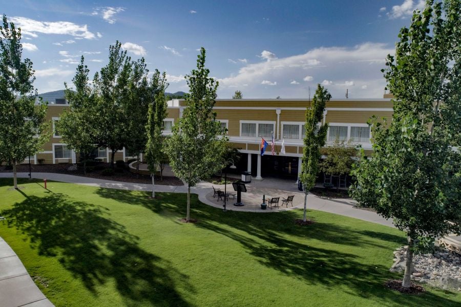 Grand Canyon Railway Hotel Aerial