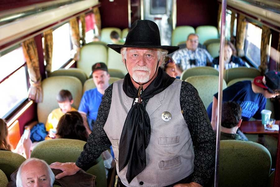 Marshal on the train