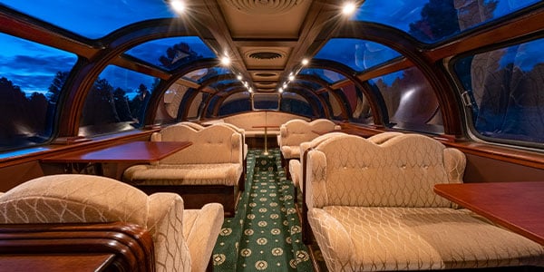 Photo of inside of a dome-cart
