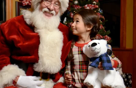 santa and girl