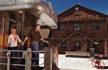 Arriving at Grand Canyon Depot