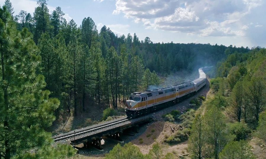 Train through Coconino Canyon